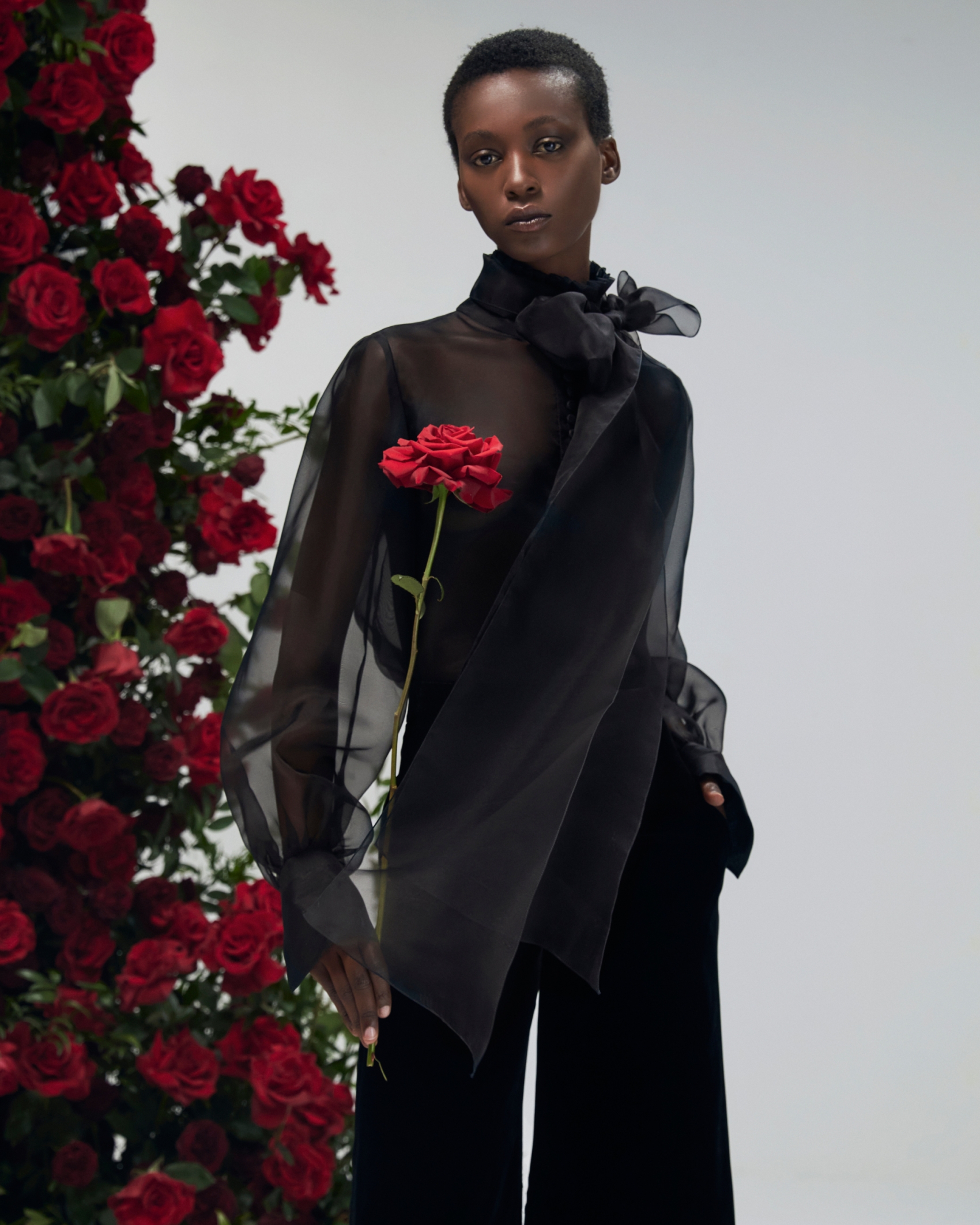 ORCHIDEE BLOUSE NOIR