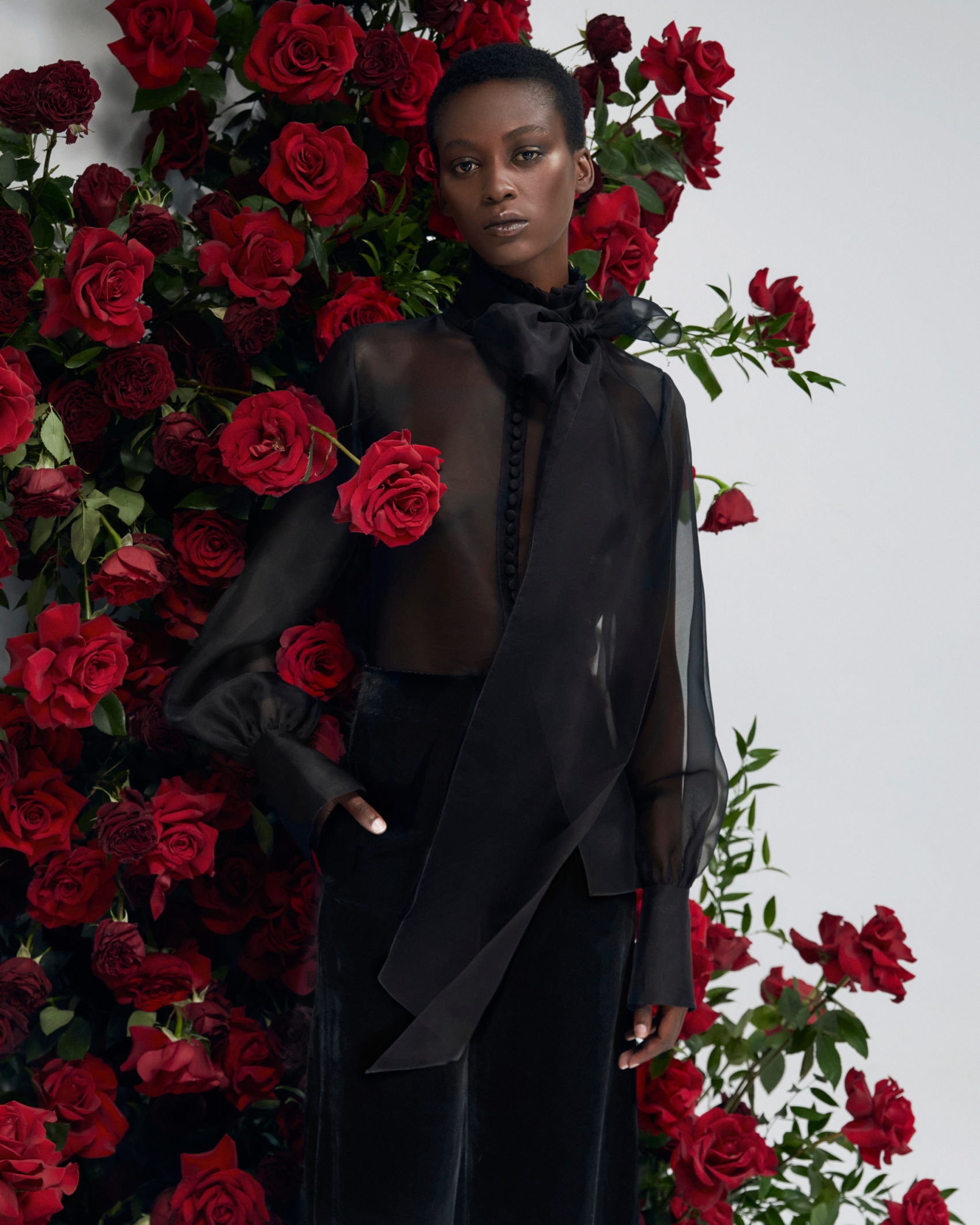 ORCHIDEE BLOUSE NOIR